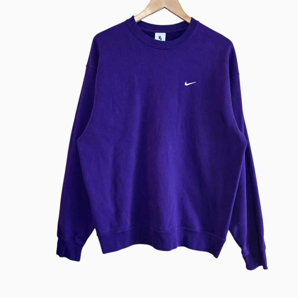 Nike Swoosh Crewneck Sweatshirt Medium Tall MT Purple DX1361-504 Fleece